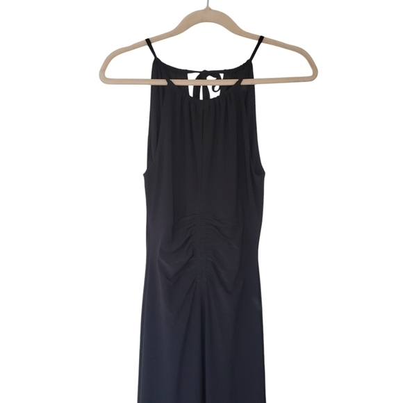 Ever New Whitney Maxi Dress Halter Top Ruched Front Flowy Jersey - Picture 6 of 10